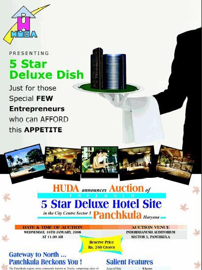 Huda Panchkula Hotel Auction